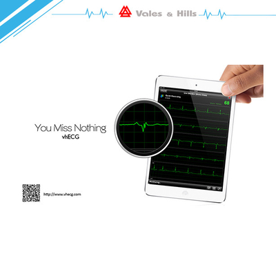 Medical IPad ECG Machine Bluetooth Connection IPhone Display ECG Machine