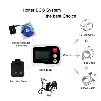 monitor 12 van 0.05-60HZ Holter ECG Kanaal Kanaal/3 verbindt aan Witte Registreertoestellen