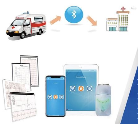 De eerste hulp FDA keurde Wit Smart 12 lood ECG Wirelessly met iPadecg Machine goed